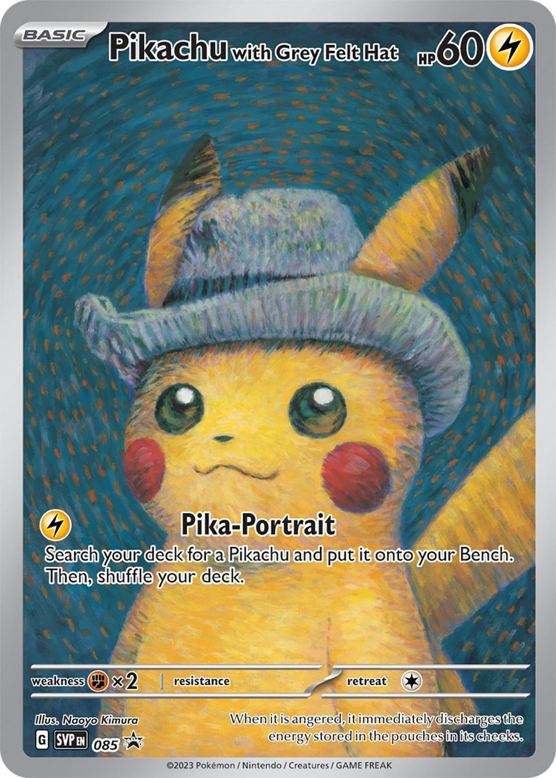 Pikachu With Grey Felt Hat #85 - PSA 9