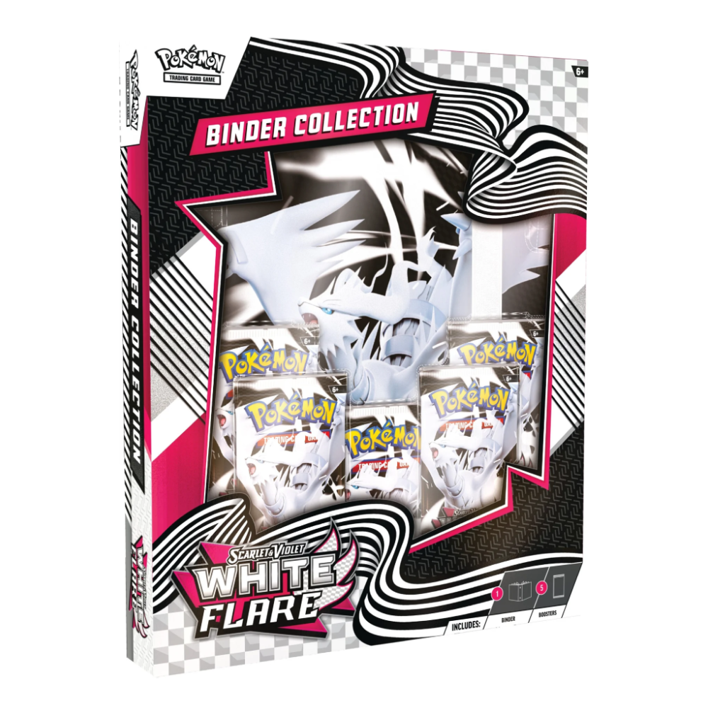 White flare binder collection